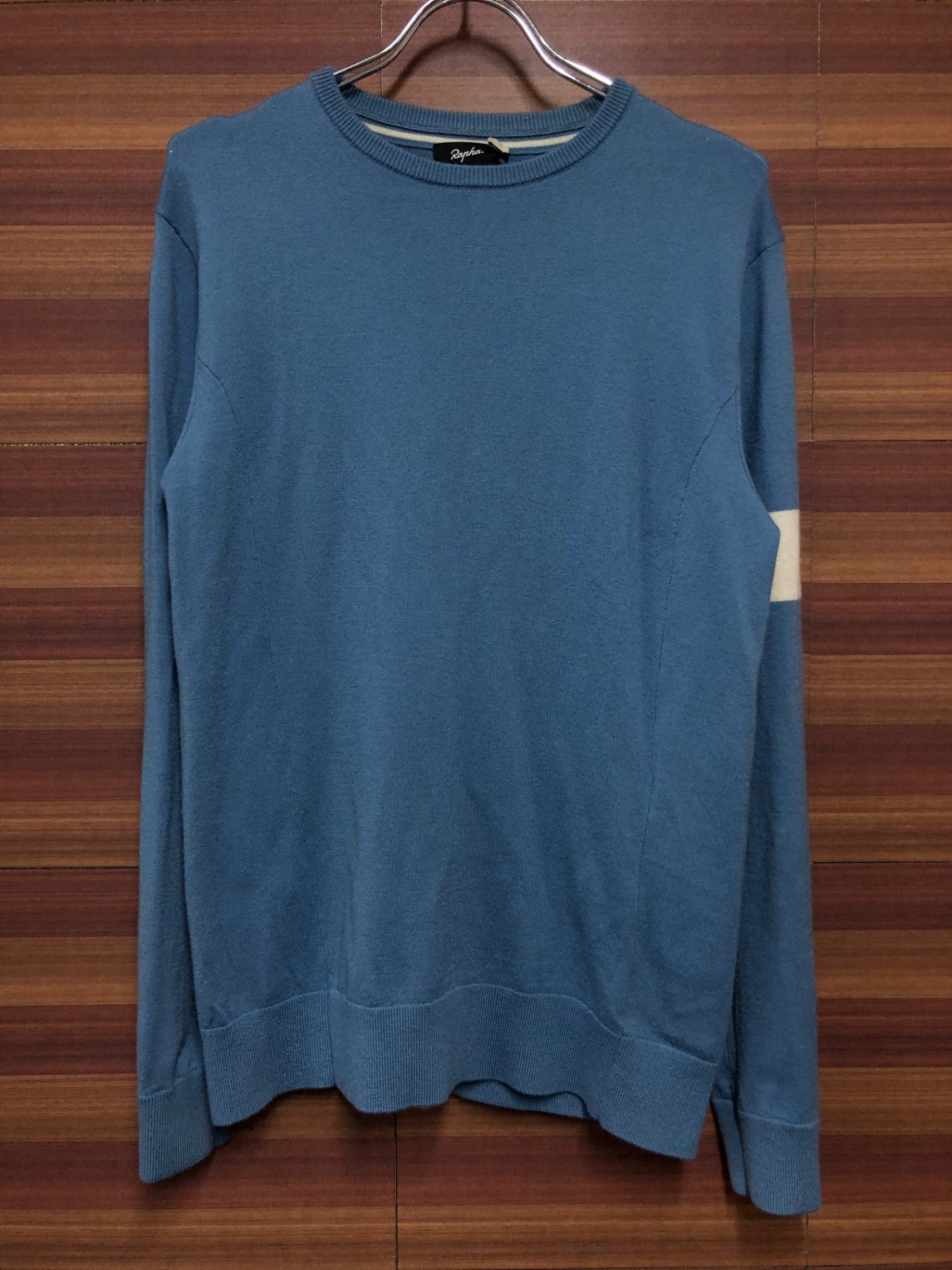 IJ076 ラファ Rapha CREW NECK KNIT 長袖 ニット 水 S