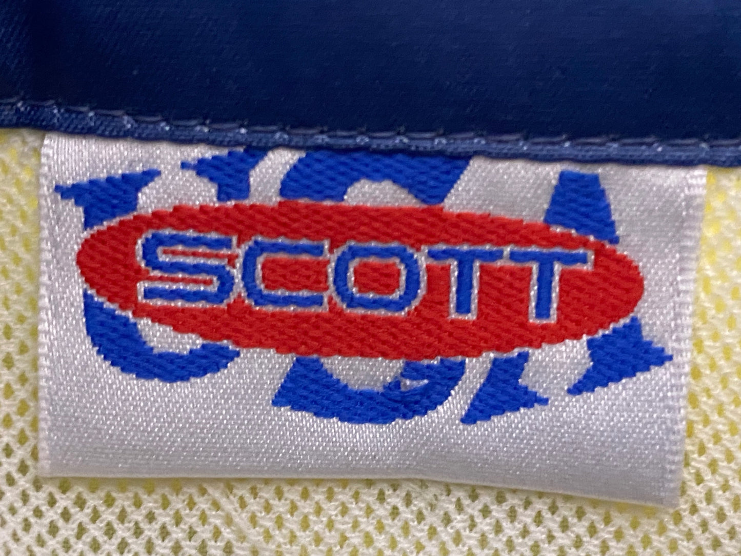 JC177 スコット SCOTT RACING 長袖 ウィンドブレーカー 黄青 サイズ不明 ビンテージ