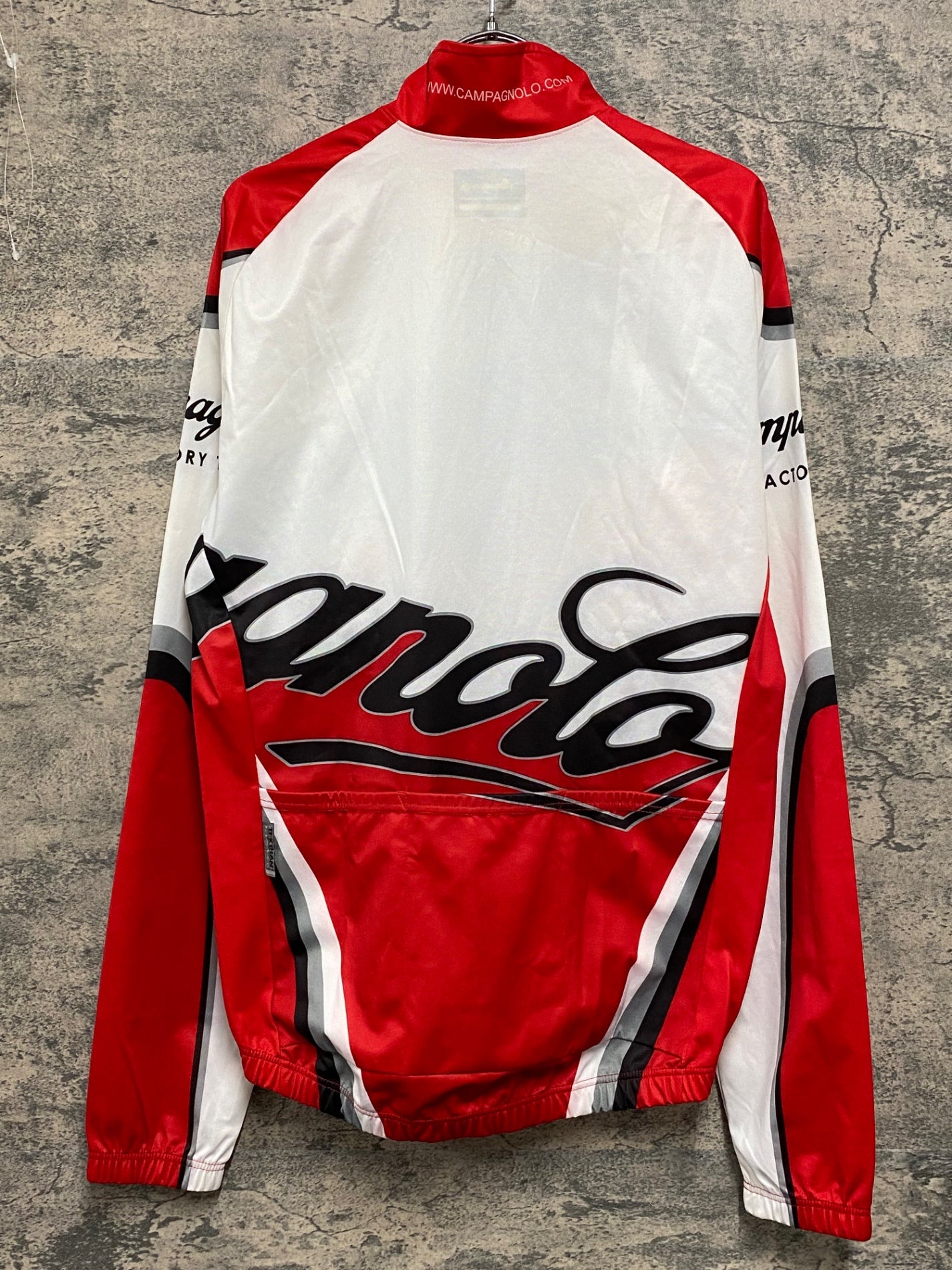 JB219 カンパニョーロ CAMPAGNOLO 長袖 サイクルジャケット 白 赤 L