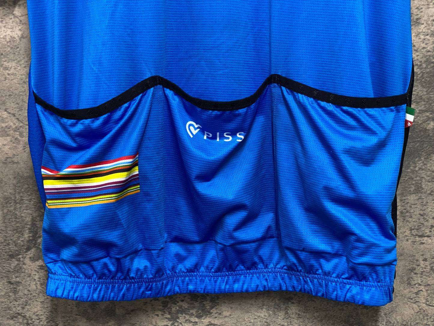 JB873 ピセイ PISSEI 半袖 サイクルジャージ 青 XXL