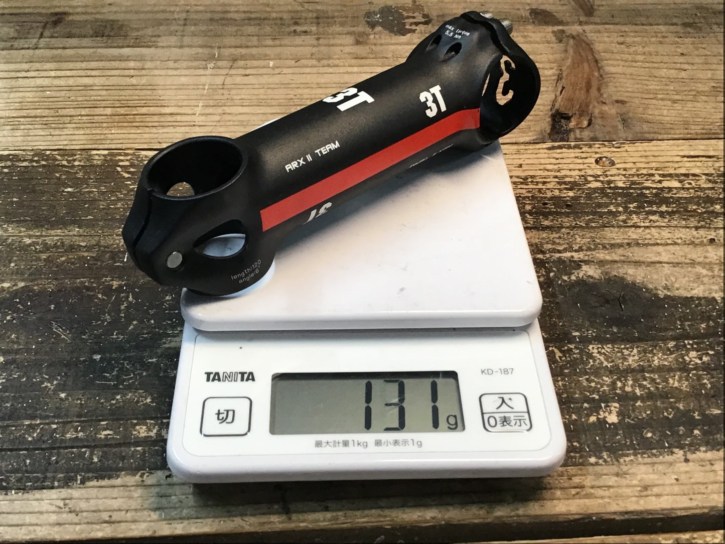 IW527 3T ARX2 TEAM アルミ ステム 黒 赤 120mm Φ31.8 OS 6°