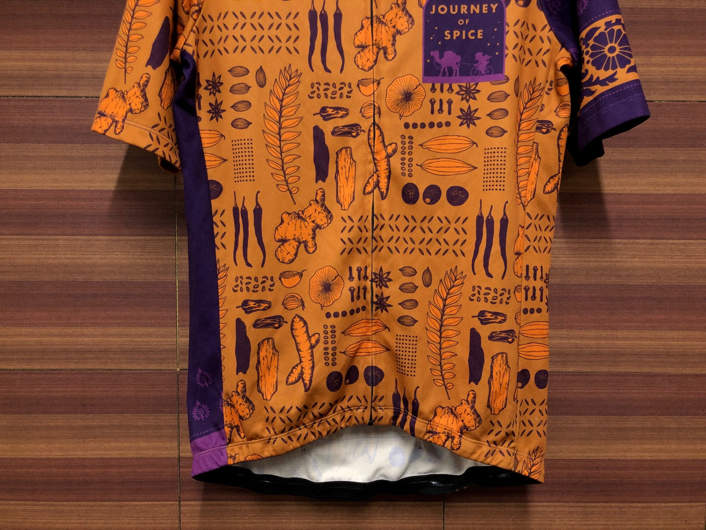 IS977 サンボルト SUNVOLT 半袖 サイクルジャージ オレンジ 紫 L