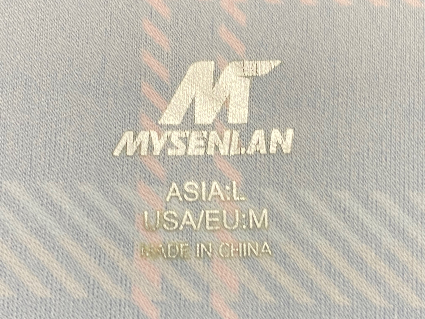 IN341 MYSENLAN 半袖 サイクルジャージ チェック 青 M