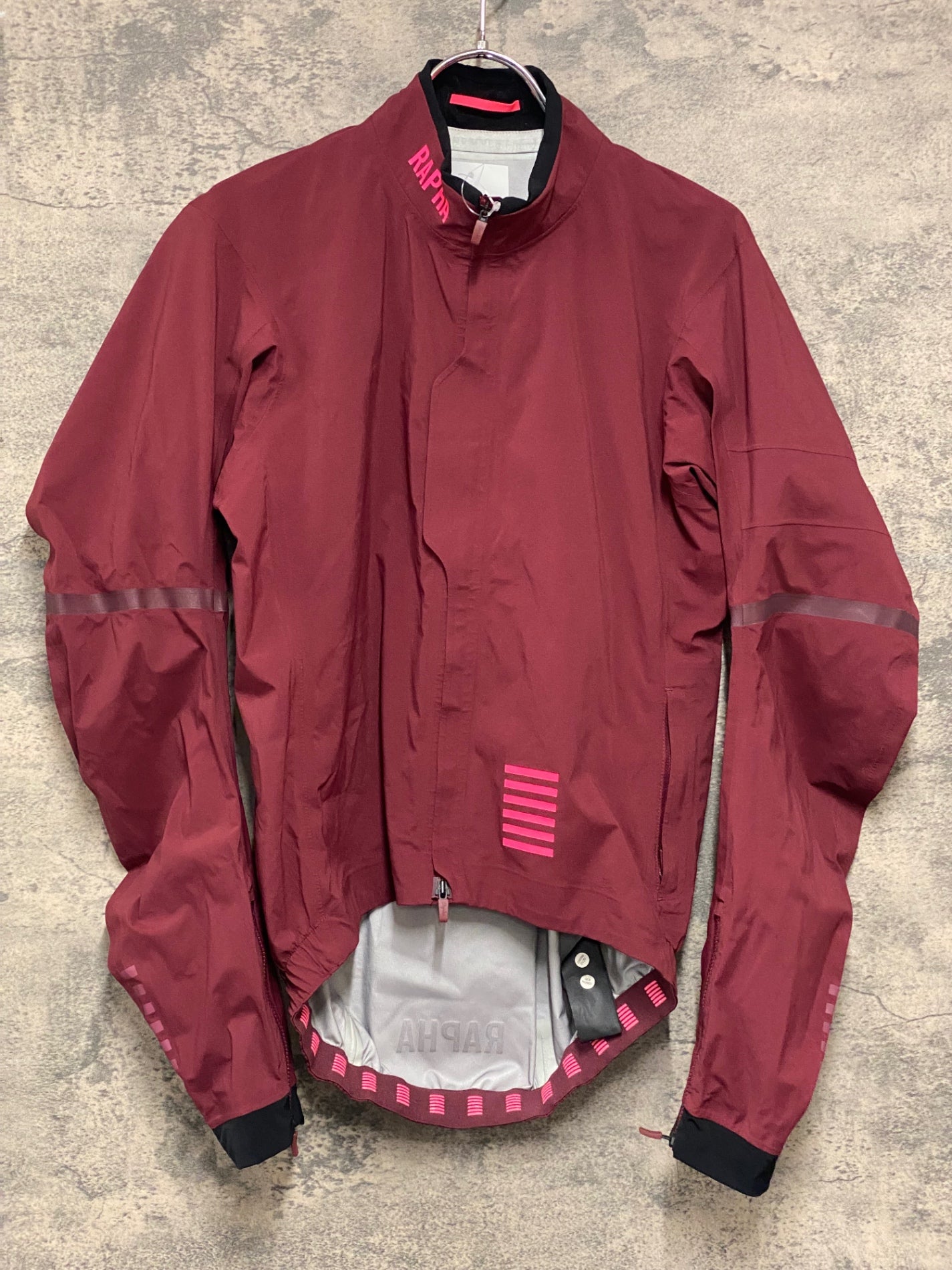 JA552 ラファ Rapha PRO TEAM RACE CAPE 長袖 サイクルレインジャケット バーガンディ S