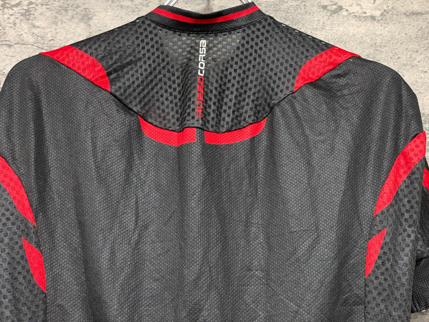 IZ473 カステリ CASTELLI ROSSOCORSA 半袖 サイクルジャージ 黒 赤 S