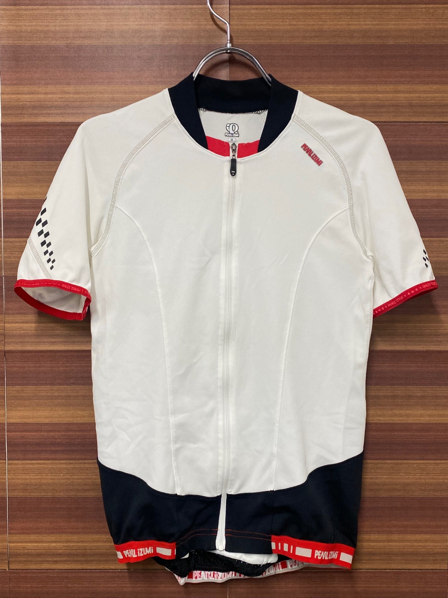 IS044 パールイズミ PEARL iZUMi 半袖 サイクルジャージ 白 M