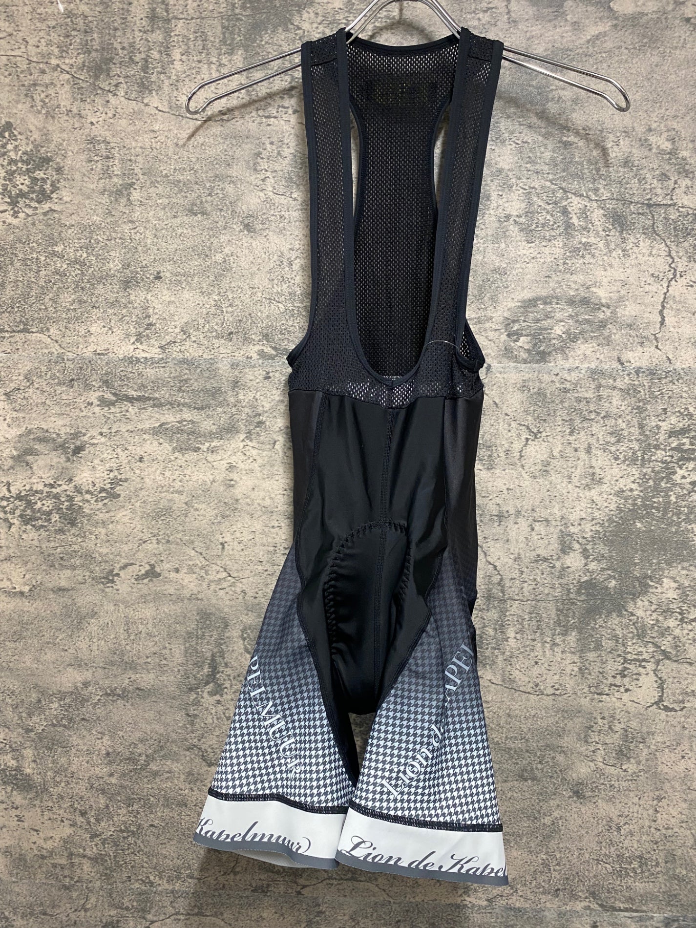JD277 リオンドカペルミュール Lion de KAPELMUUR ビブショーツ 黒 白 千鳥 S