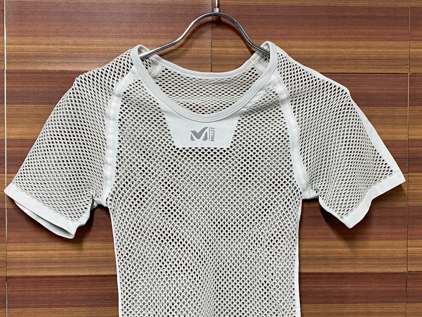 IT071 ミレー MILLET 半袖 ベースレイヤー グレー S-M