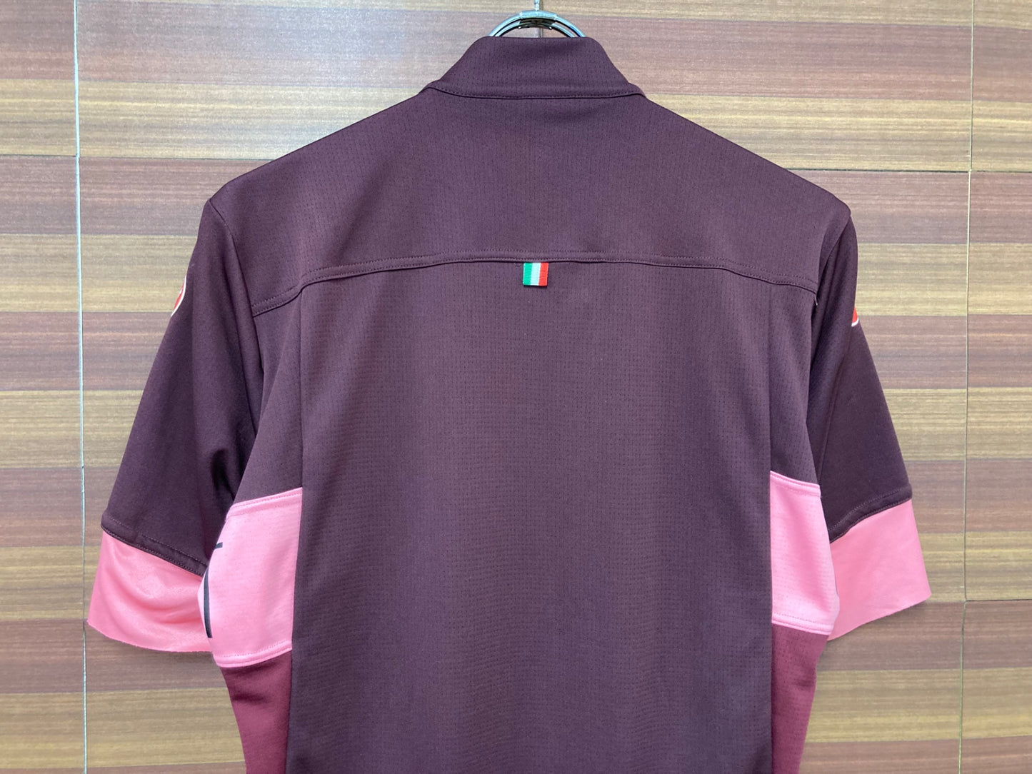 IM288 カステリ CASTELLI 半袖 サイクルジャージ バーガンディ ピンク L