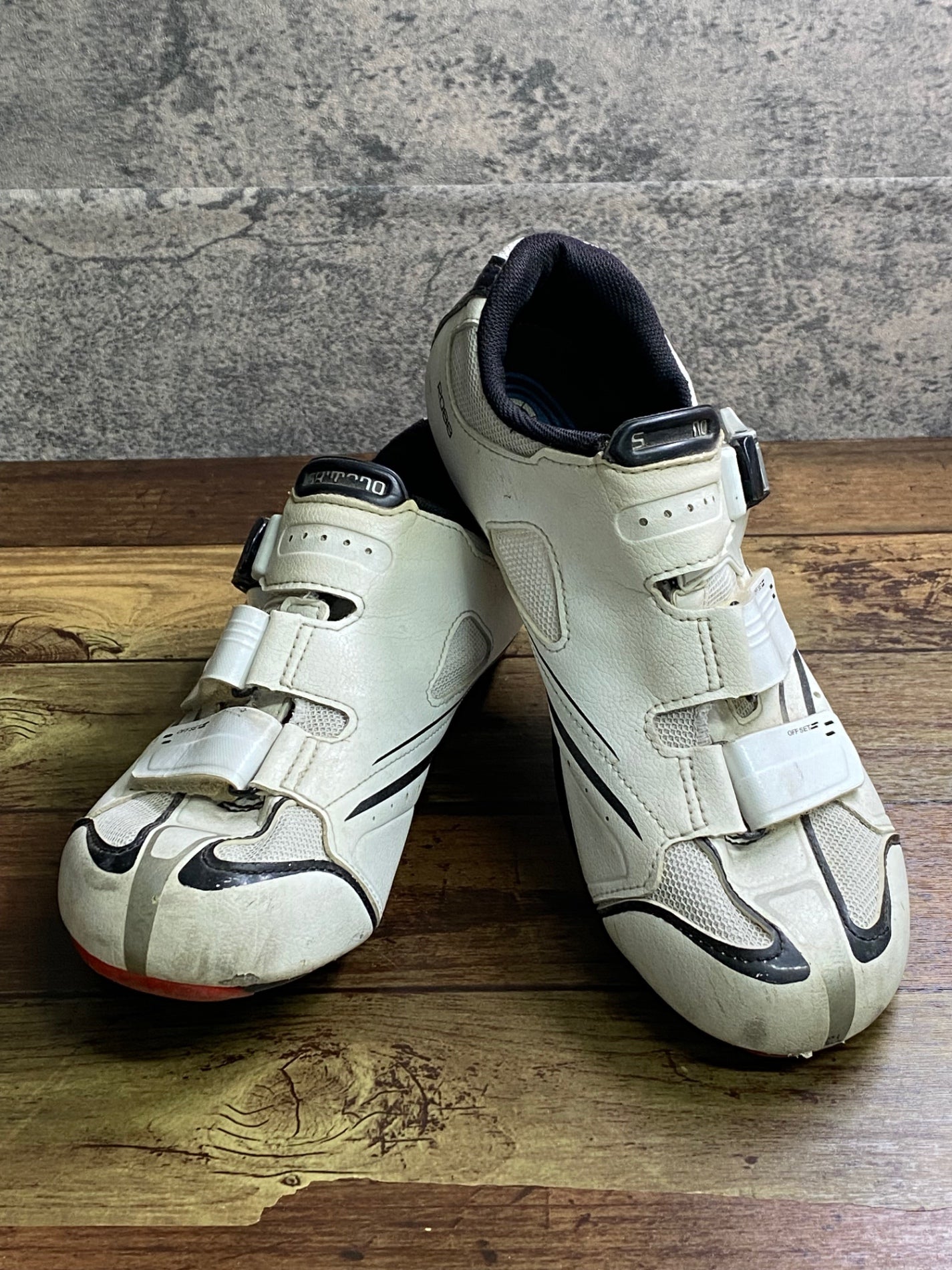IZ363 シマノ SHIMANO SH-R088WE ビンディングシューズ EU42 白 SPD-SL ※使用感強め