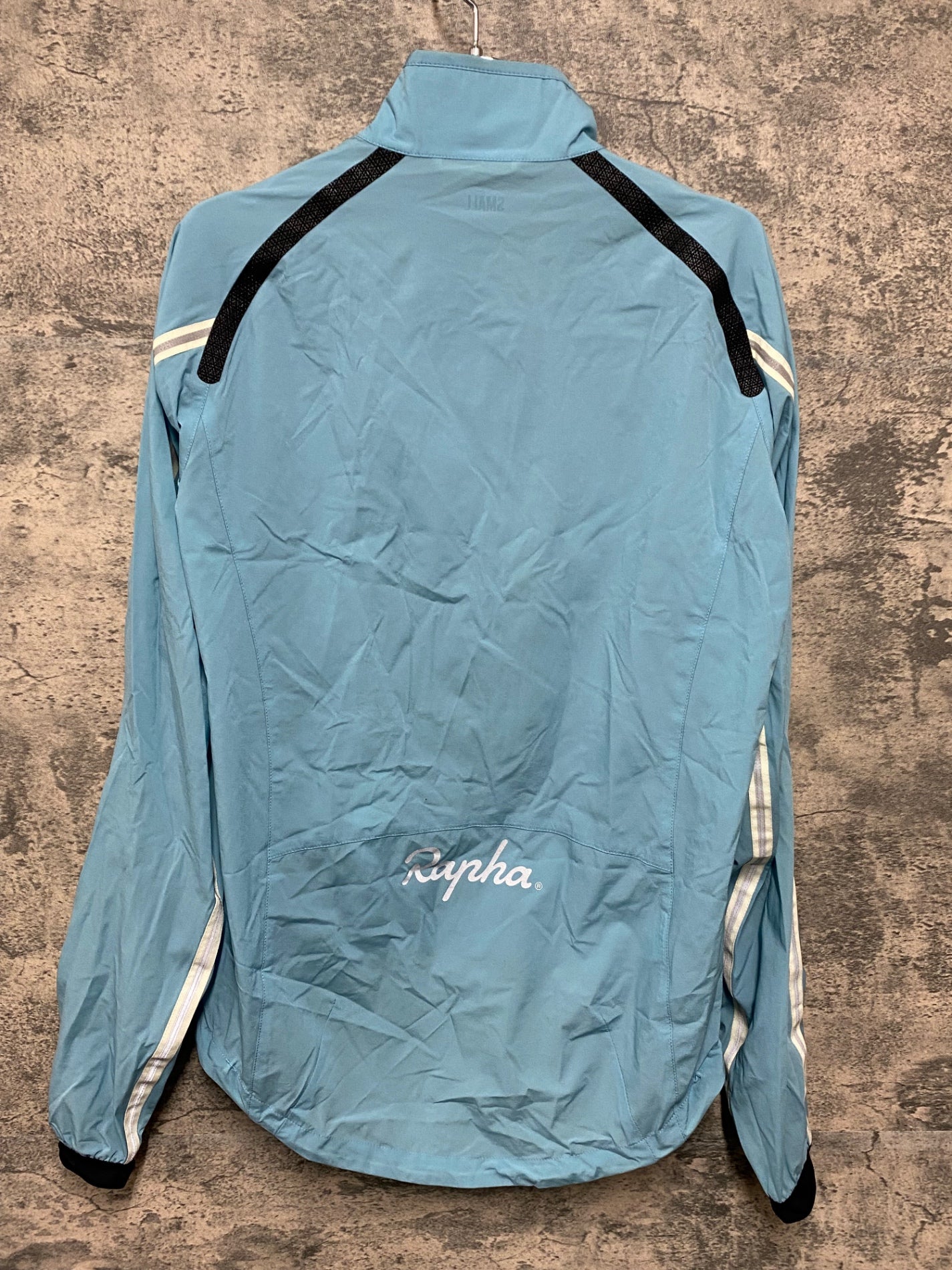 IY130 ラファ Rapha Wind Jacket 防風 サイクルジャケット S ブルー 汚れ