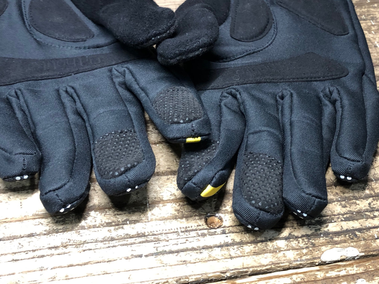 JC312 マヴィック MAVIC 裏起毛 長指 サイクルグローブ 黒 M