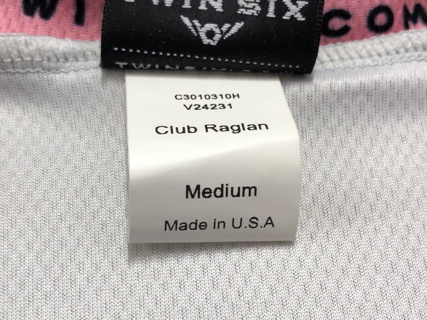 IW596 ツインシックス TWIN SIX 半袖 サイクルジャージ 白ピンク Ｍ 未使用品