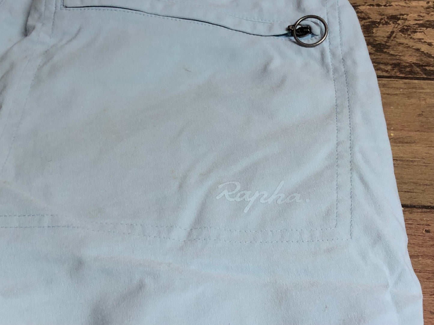 IO144 ラファ Rapha RANDONEE SHORTS サイクルパンツ 水色 32 汚れあり
