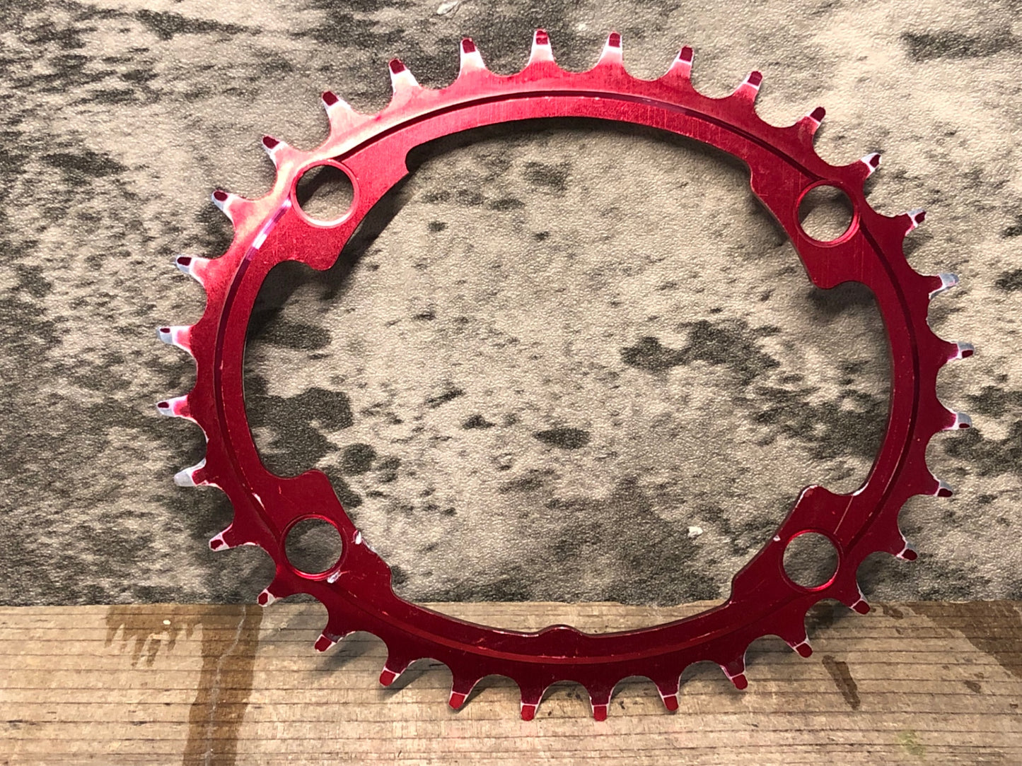 JA579 スギノ Sugino CYCLOID Super Hill Climb CY4-SHC インナー チェーンリング 赤 32T 楕円