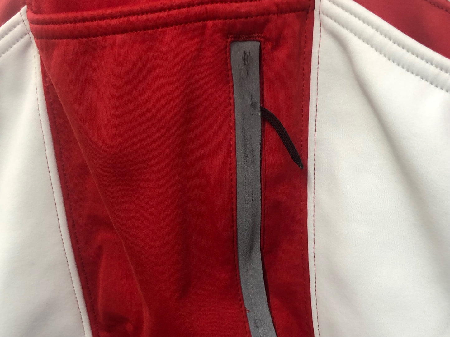 IV337 ゴアバイクウェア GORE BIKE WEAR 長袖 サイクルジャケット 白 赤 L 裏起毛