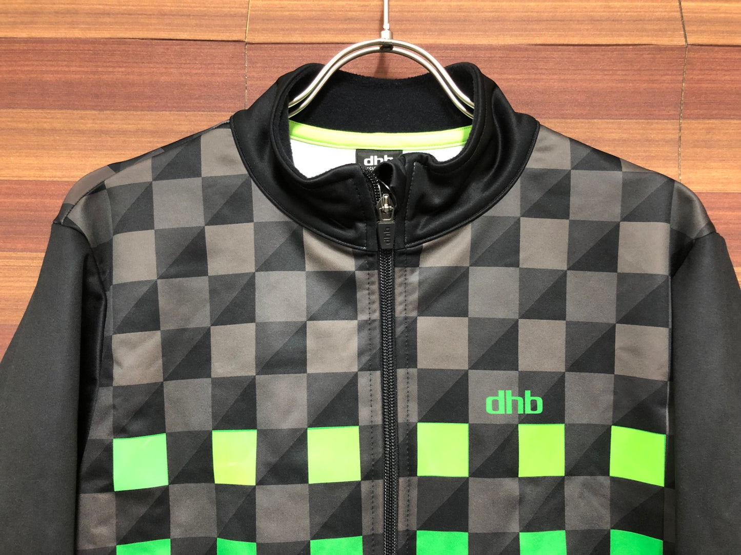 IM512 dhb 長袖 サイクルジャージ 緑 黒 L 裏起毛