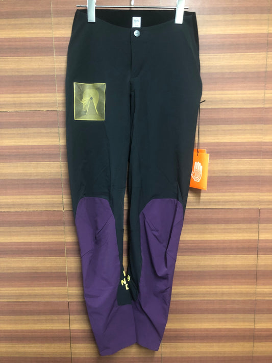HV334 ラファ Rapha WOMEN TRAIL PANT BRAIN DEAD XS 黒紫 ※タグ付き
