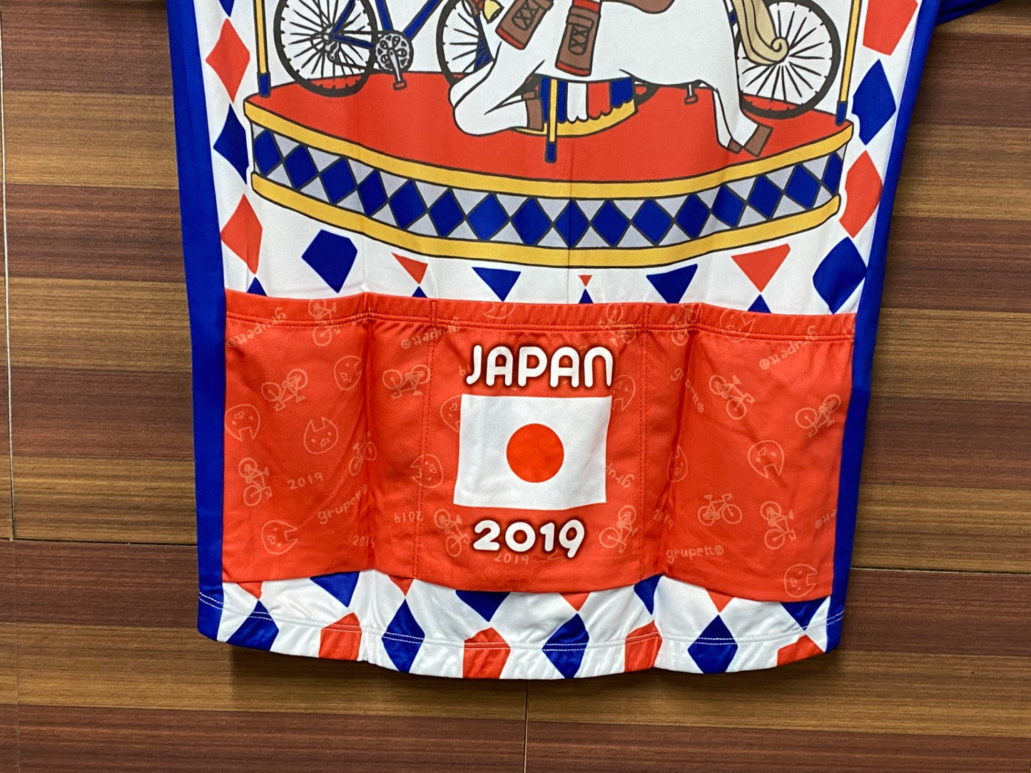 IS010 サンボルト SUNVOLT 半袖 サイクルジャージ 白 L grupetto 絹山サメハル