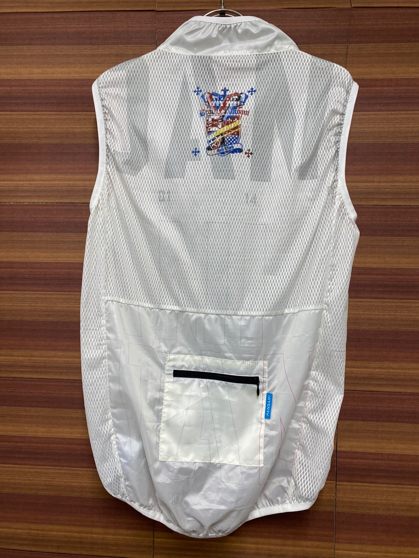 IQ217 パンダーニ PANDANI ジレ サイクルベスト 白 L