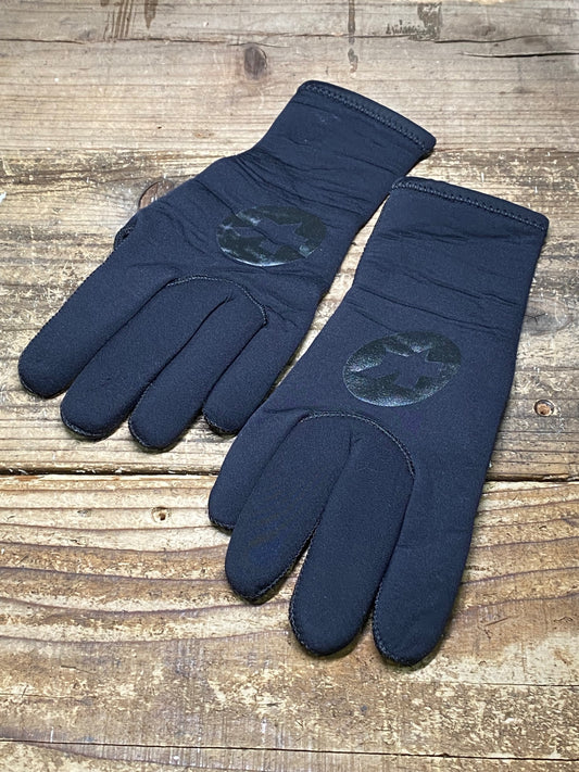 IY435 アソス assos RAIN GLOVE 長指 グローブ 黒 M