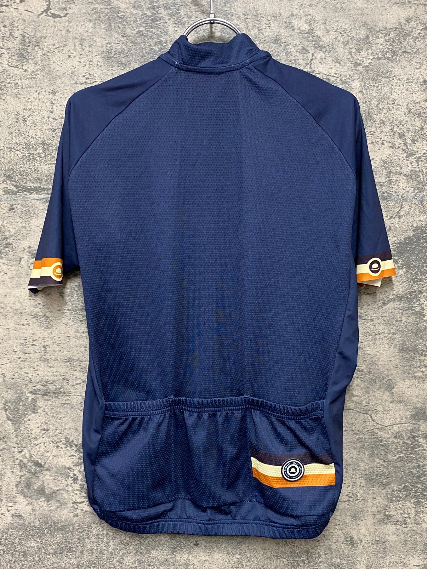 JA596 シャポー CHAPEAU! 半袖 サイクルジャージ 紺 L