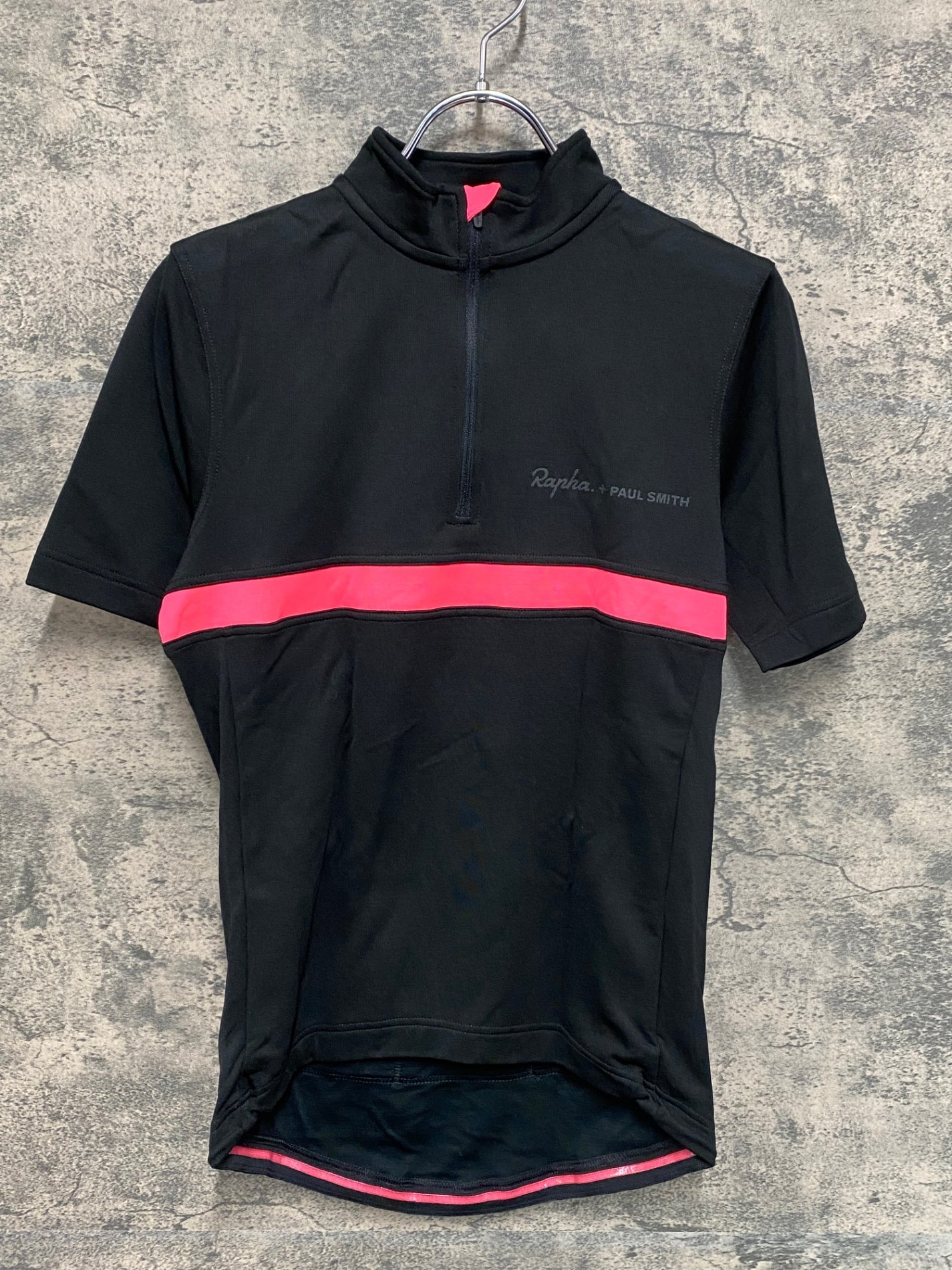 IY133 ラファ Rapha Paul Smith 半袖 サイクルジャージ S ブラック