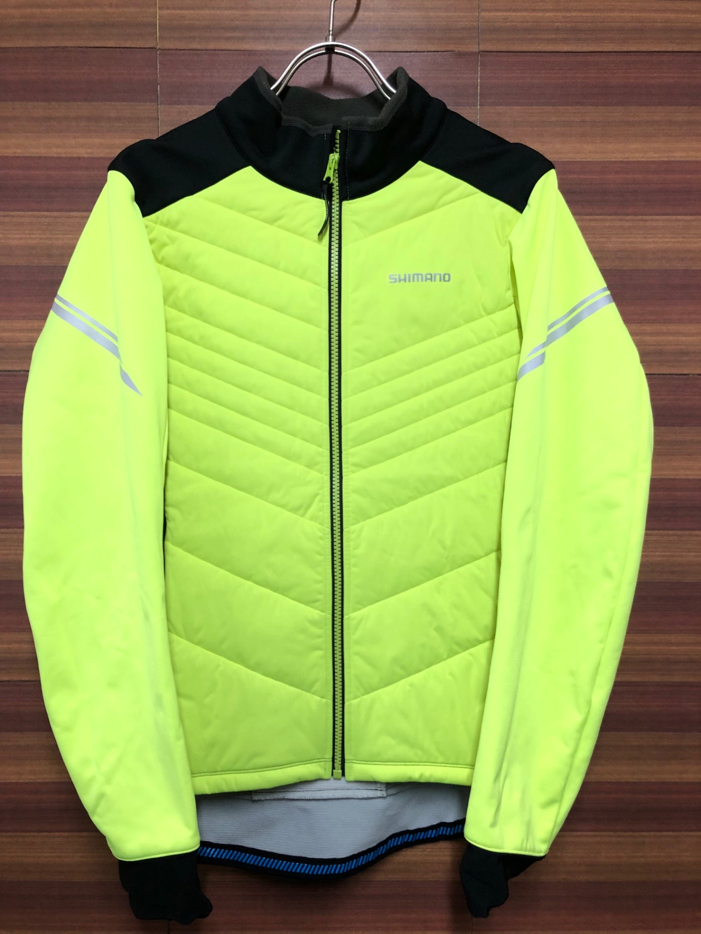 IN739 シマノ SHIMANO 長袖 サイクルジャケット 黄 L 裏起毛