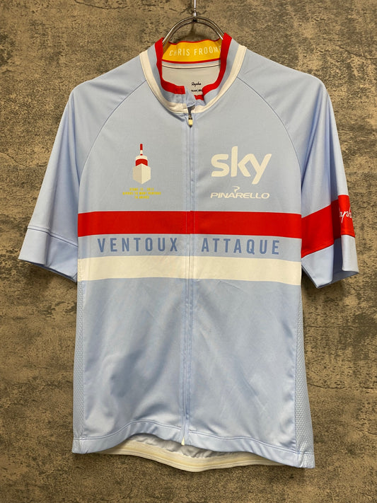 JC826 ラファ Rapha VENTOUX ATTAQUE JERSEY 半袖 サイクルジャージ 薄水色 M TEAM sky