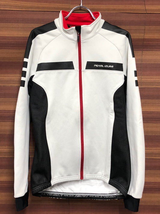 IS297 パールイズミ PEARL iZUMi 長袖 サイクルジャケット 白 黒 L 裏起毛