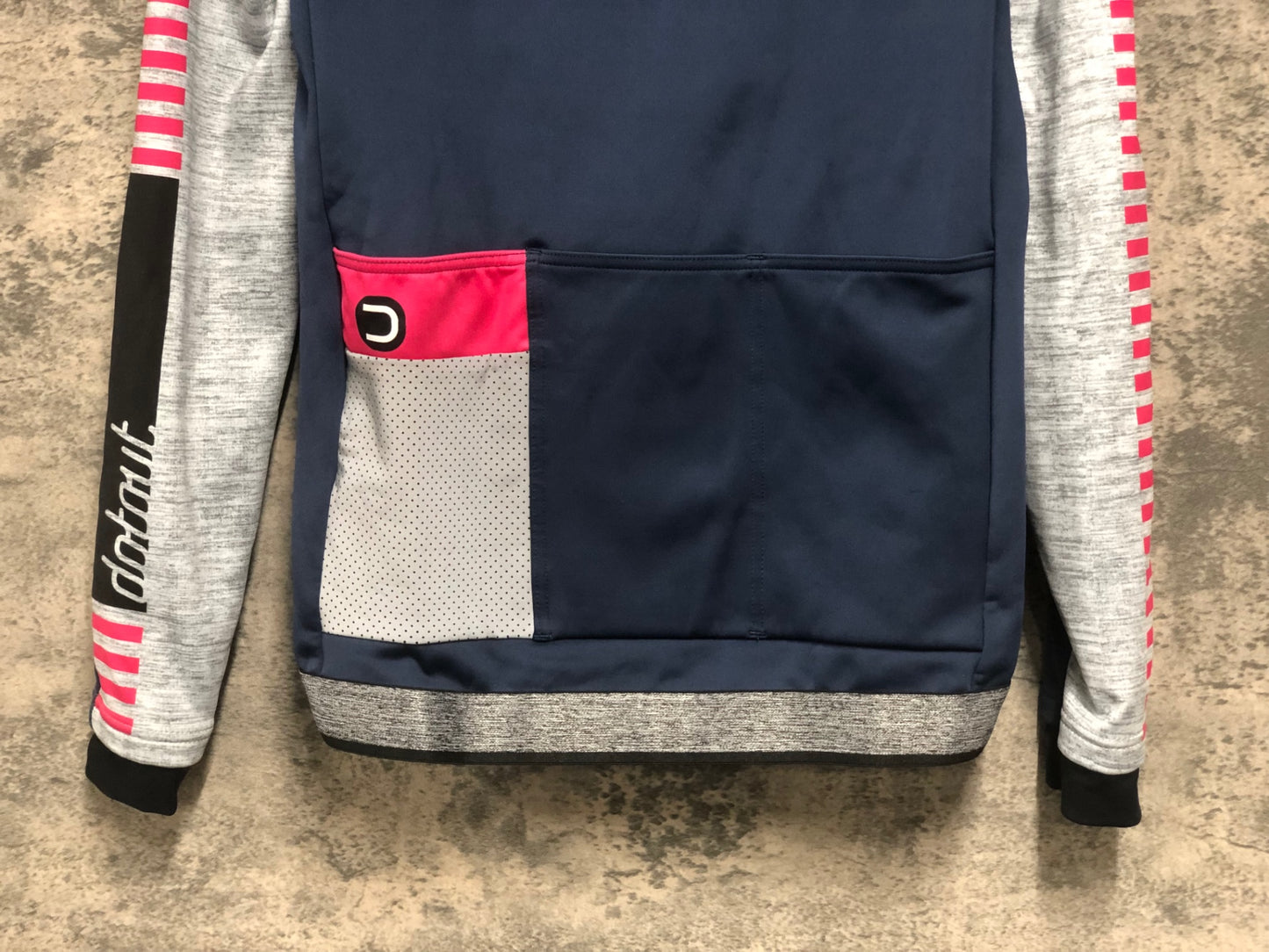 IY187 ドットアウト DOTOUT 長袖 サイクルジャケット 紺 ピンク S 裏起毛 レディース