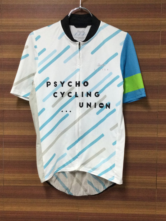 HU684 ラファ Rapha カスタム CUSTOM フライトウェイトジャージ  CLUB FLYWEIGHT JERSEY 白 S PSYCHO CYCLING UNION