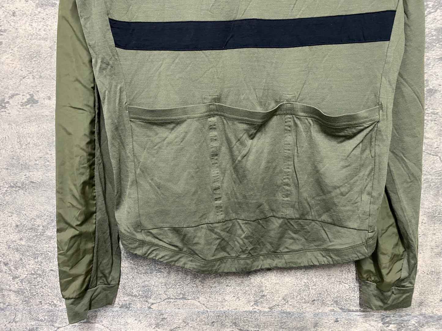 JC965 ラファ Rapha BREVET SLEEVE WINDBLOCK JERSEY 長袖 サイクルジャージ カーキ M 裏起毛