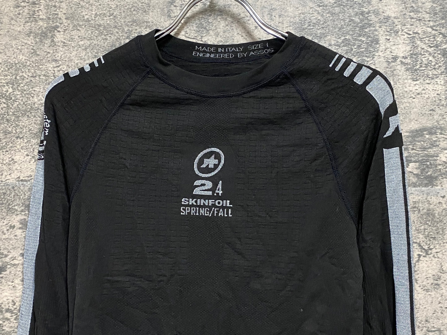JB300 アソス assos SKINFOIL 2.4 長袖 ベースレイヤー 黒 SIZE1 SPRING/FALL