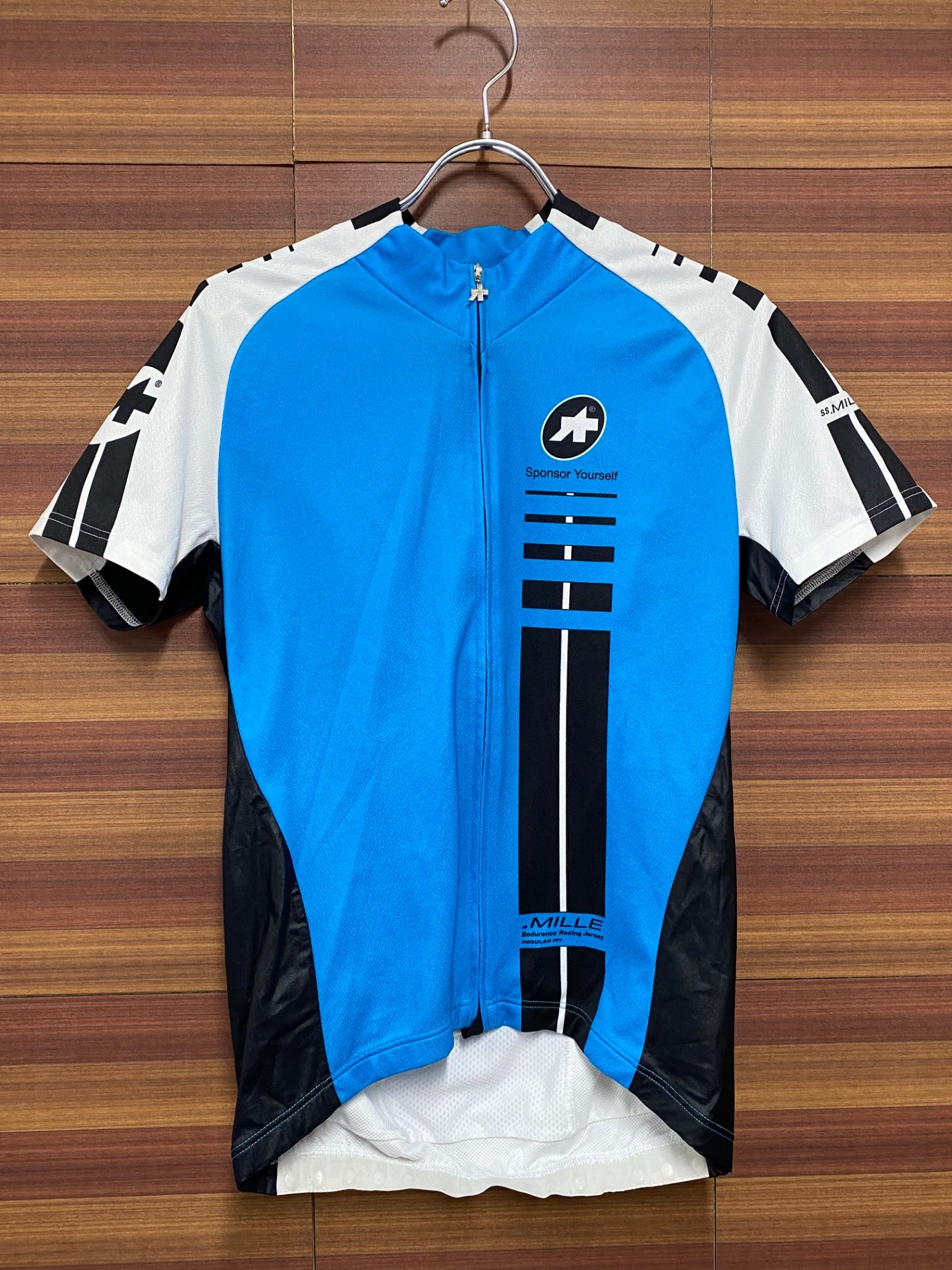 IO844 アソス assos MILLE 半袖 サイクルジャージ S 青白