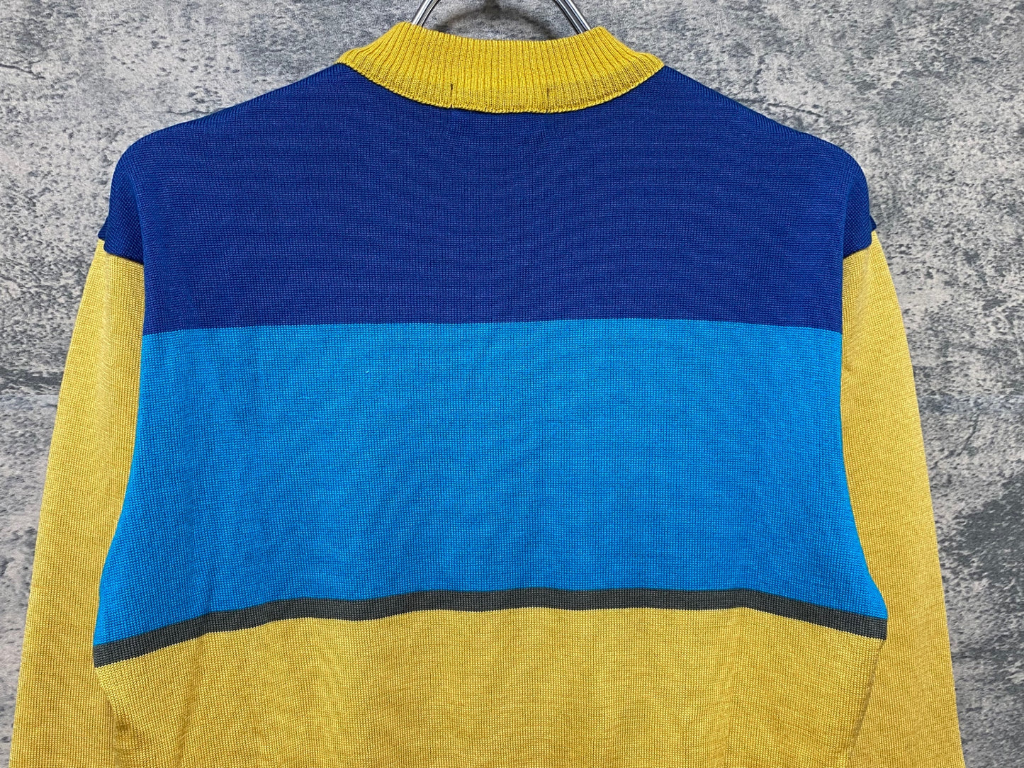 JA368 パールイズミ PearlIzumi 長袖サイクルジャージ L 青黄 ヴィンテージ