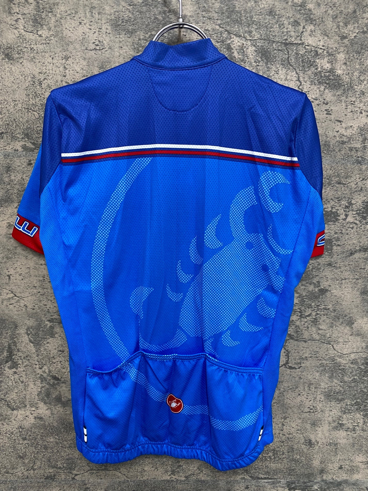 IY205 カステリ CASTELLI 半袖 サイクルジャージ 青 M