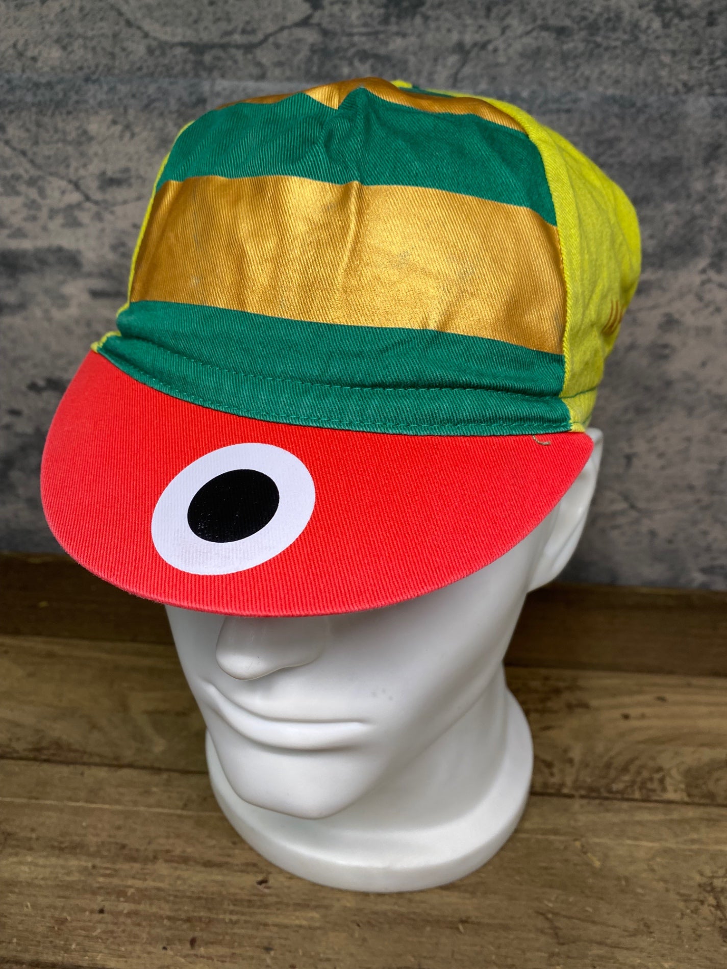 JB108 ラファ Rapha サイクルキャップ 黄 緑 フリーサイズ JAPAN CUP UTSUNOMIYA