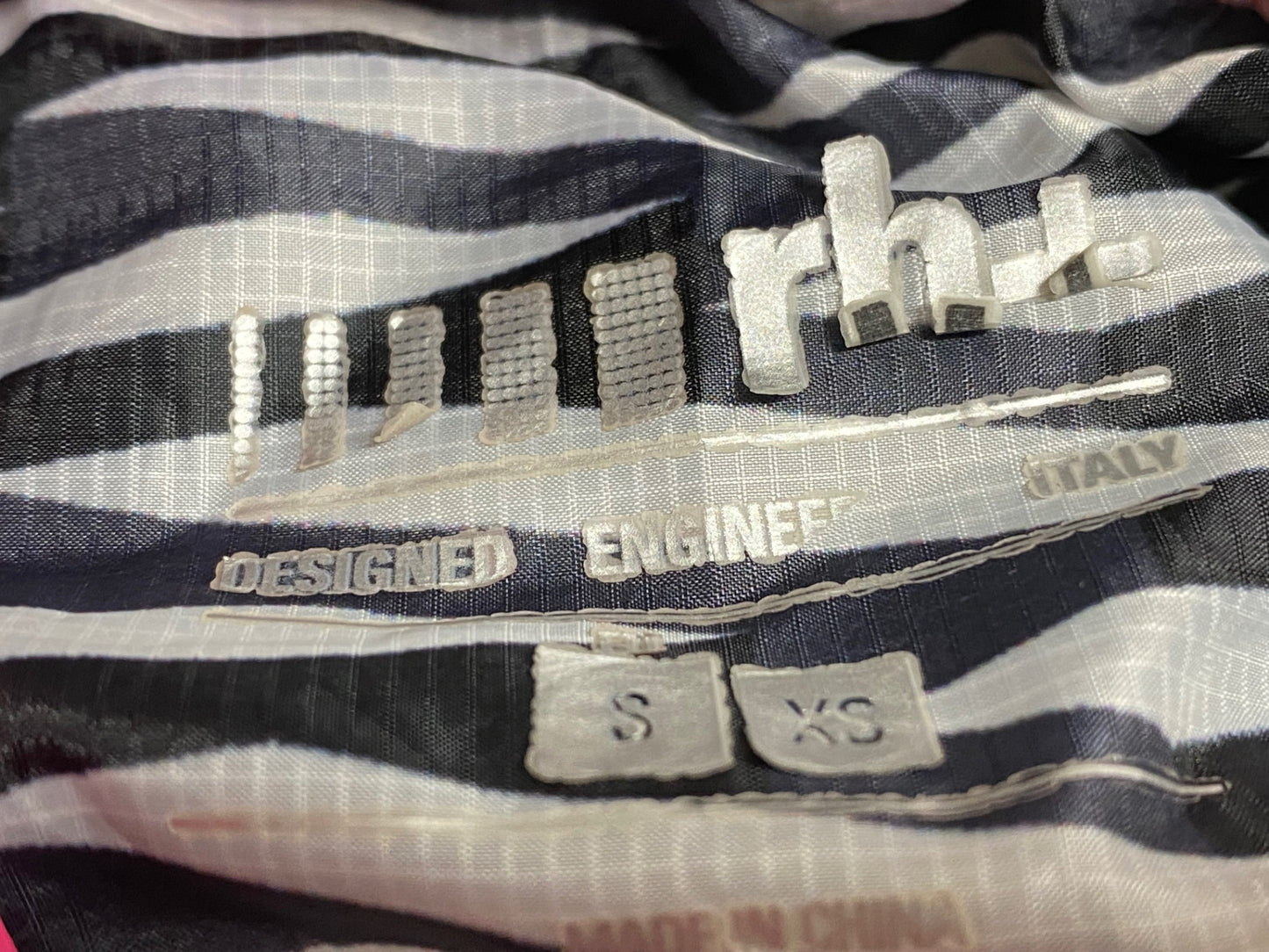 JA176 rh+ 長袖 ウインドブレーカー 白 黒 S