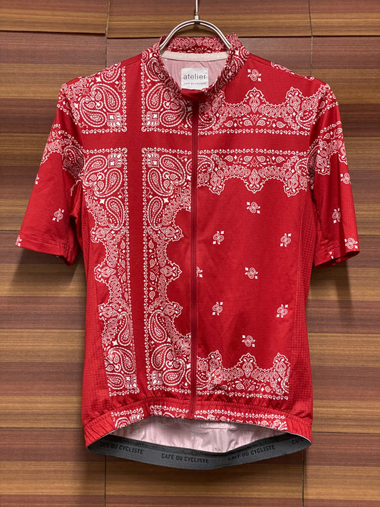 IU645 カフェドシクリステ Cafe Du Cycliste 半袖 サイクルジャージ XS レッド