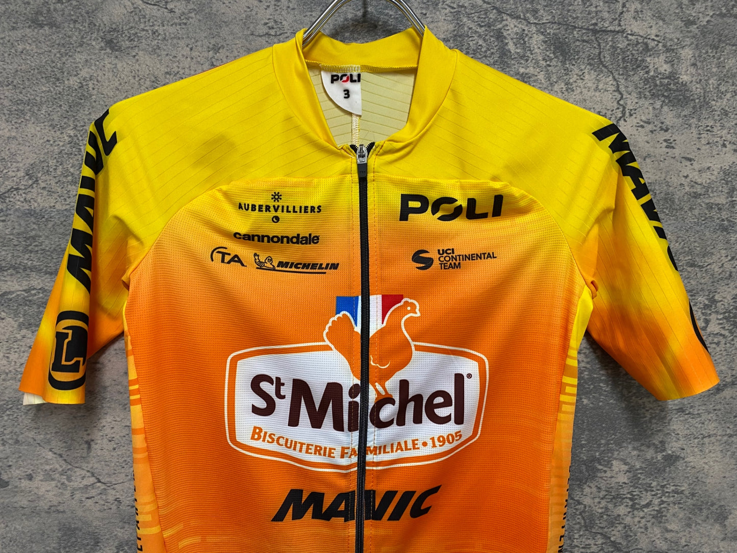 IZ494 ポリ POLI 半袖サイクルジャージ オレンジ M 3 St. Michel–Preference