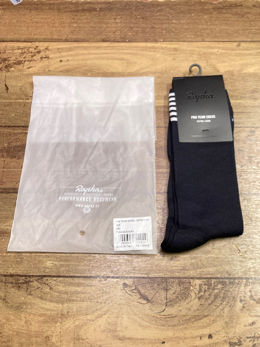 IJ600 ラファ Rapha PRO TEAM SOCKS サイクルソックス 黒 EXTRA LONG