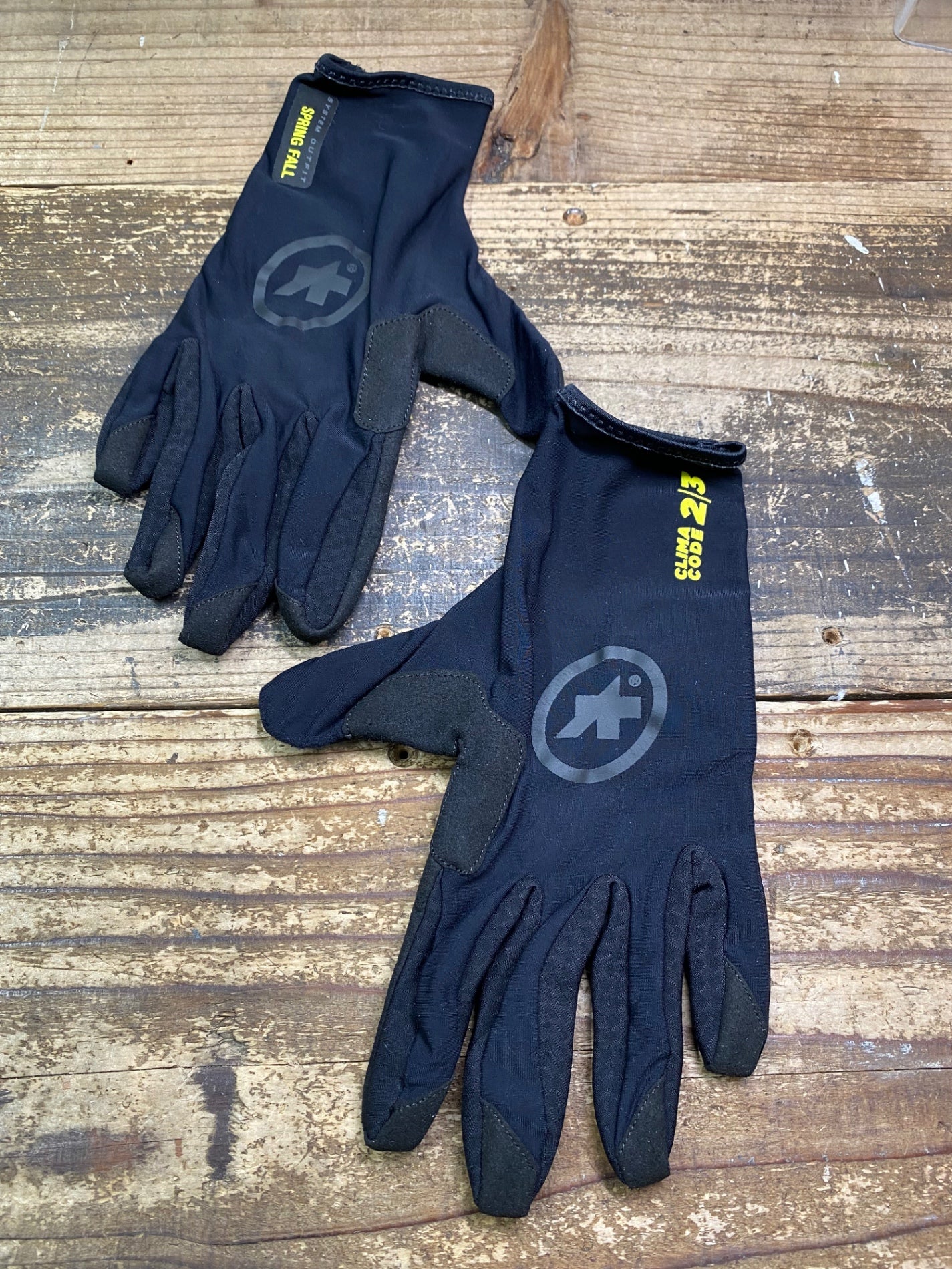 JC059 アソス assos SPRING FALL GLOVES EVO 長指 グローブ 黒 S