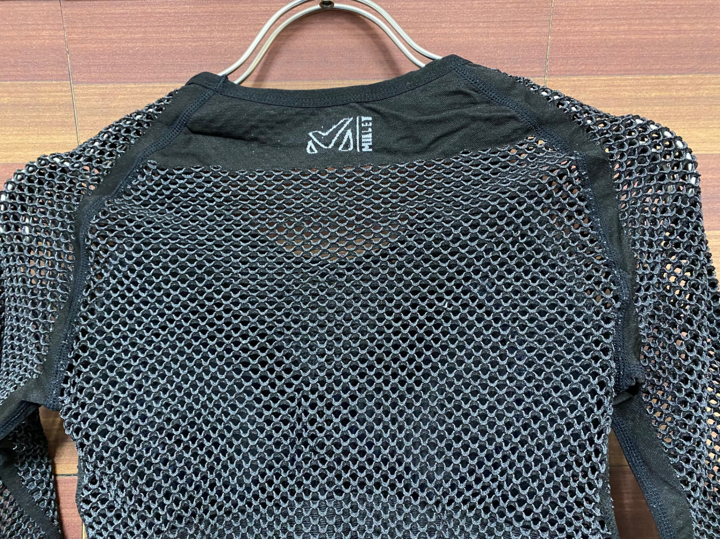 IQ213 ミレー MILLET 七分袖 ベースレイヤー 黒 レディース サイズSAB メッシュ