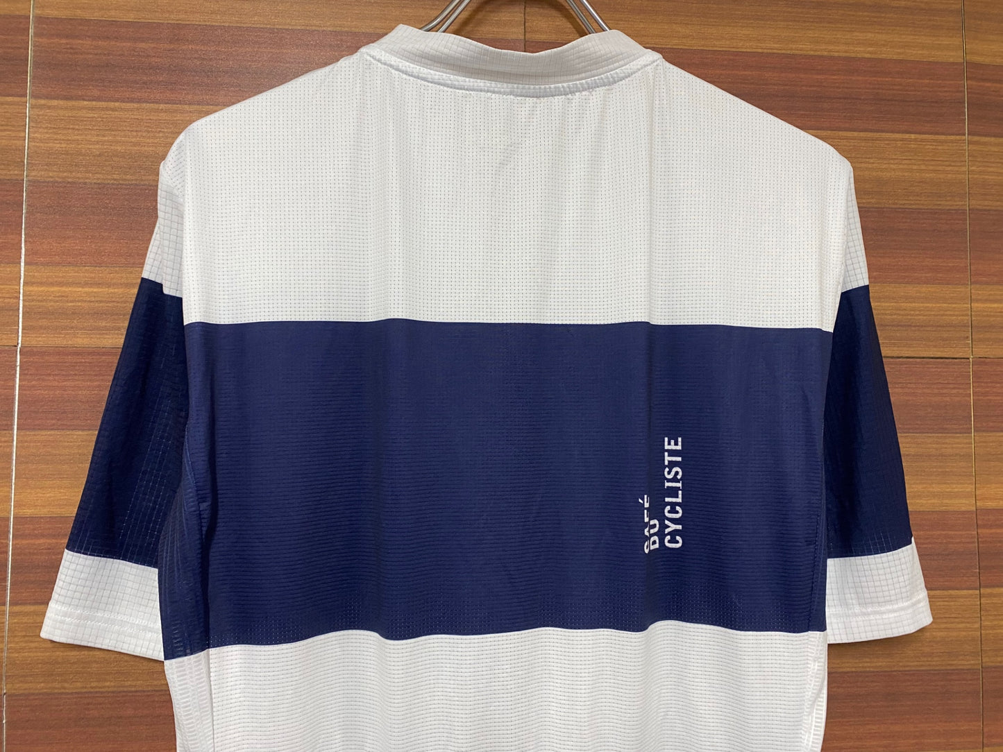 IO567 カフェドシクリステ CAFE DU CYCLISTE 半袖 サイクルジャージ 白紺 ボーダー XXL