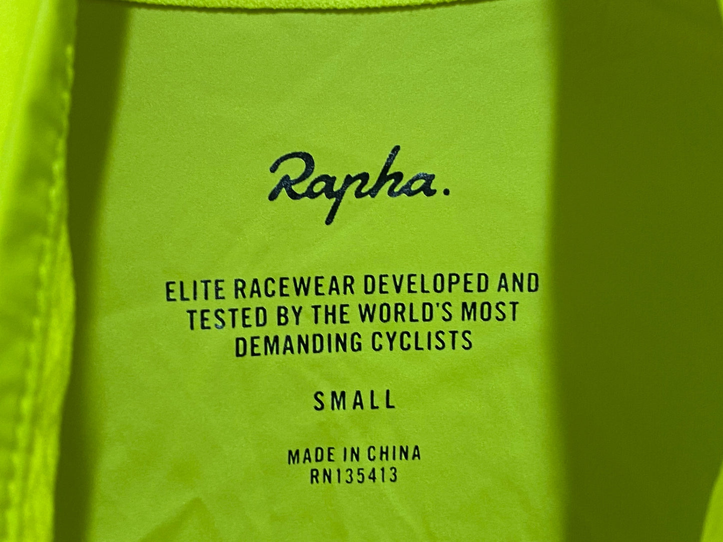 II624 ラファ Rapha PRO TEAM LIGHTWEIGHT WIND JACKET 長袖 ウィンドブレーカー 黄 S