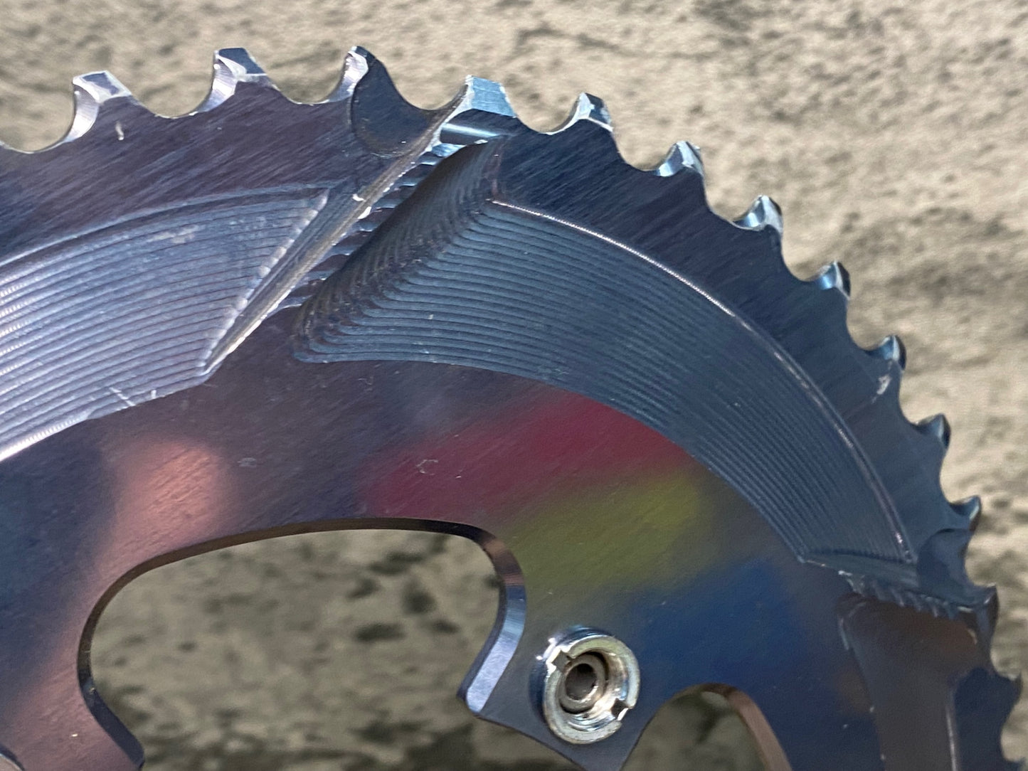 IZ173 アブソリュートブラック ABSOLUTE BLACK OVAL 楕円チェーンリング 52T 11S PCD110 4arm グレー