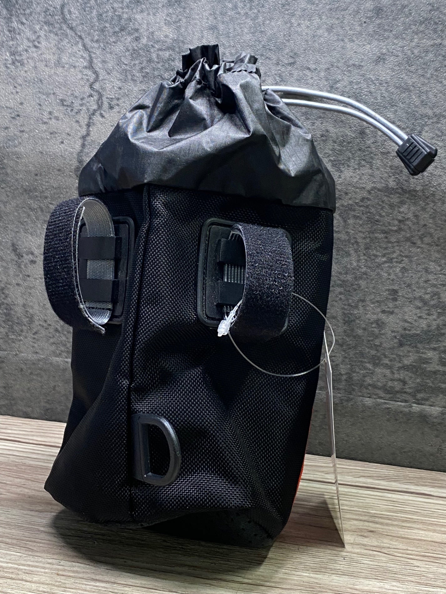 JD165 suew ShariPocket ステムバッグ 黒 オレンジ