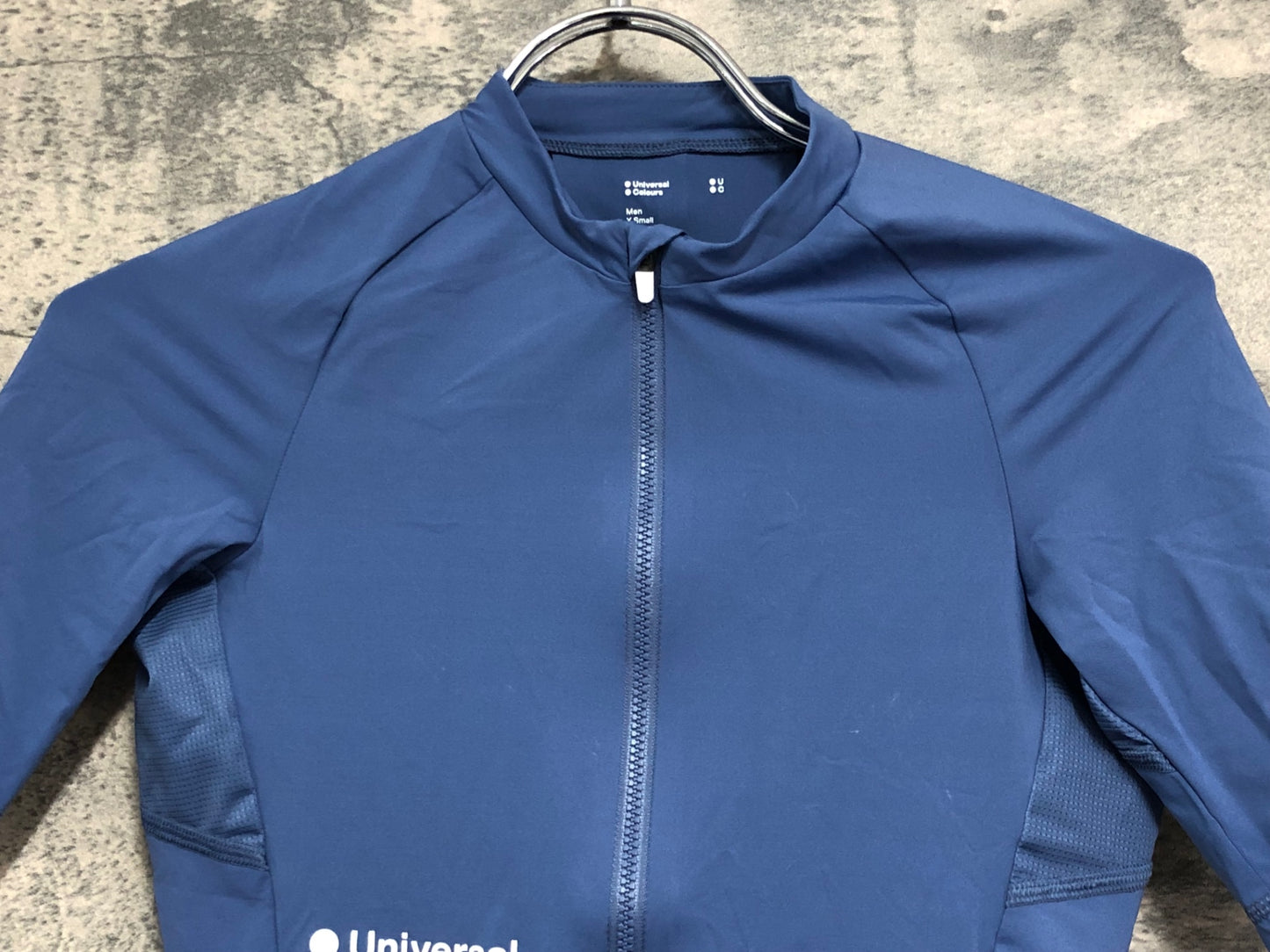 IX028 ユニバーサルカラーズ Universal Colers MONO 半袖 サイクルジャージ 青 XS