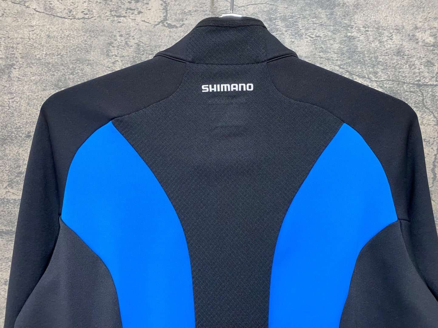 JC914 シマノ SHIMANO 長袖 サイクルジャケット 黒 水色 L 裏起毛
